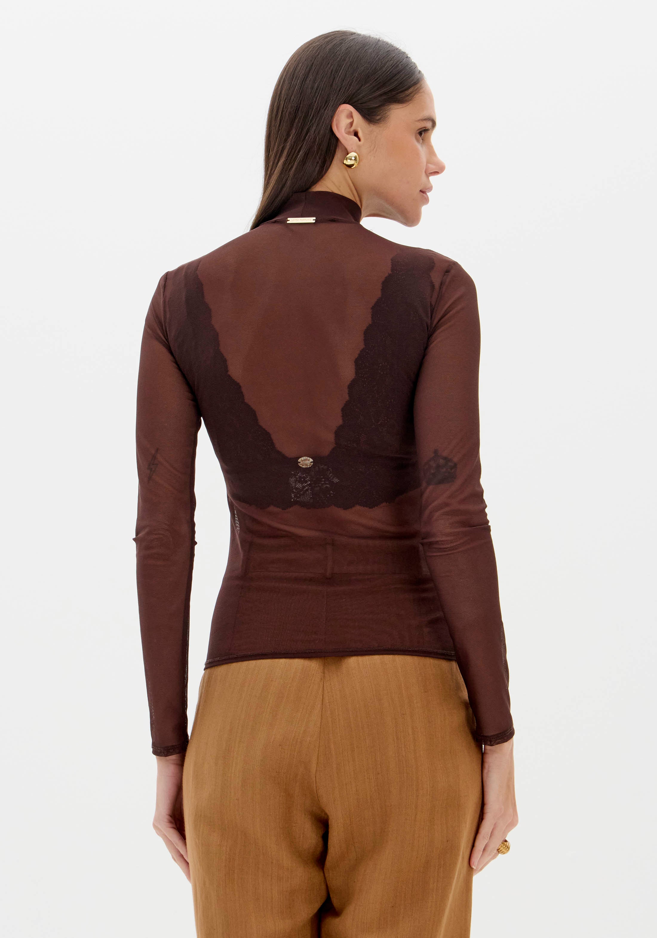 LP Black Tulle Blouse