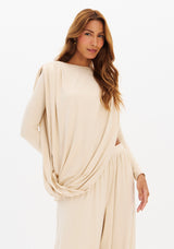 LP Off-White Drapped Blouse