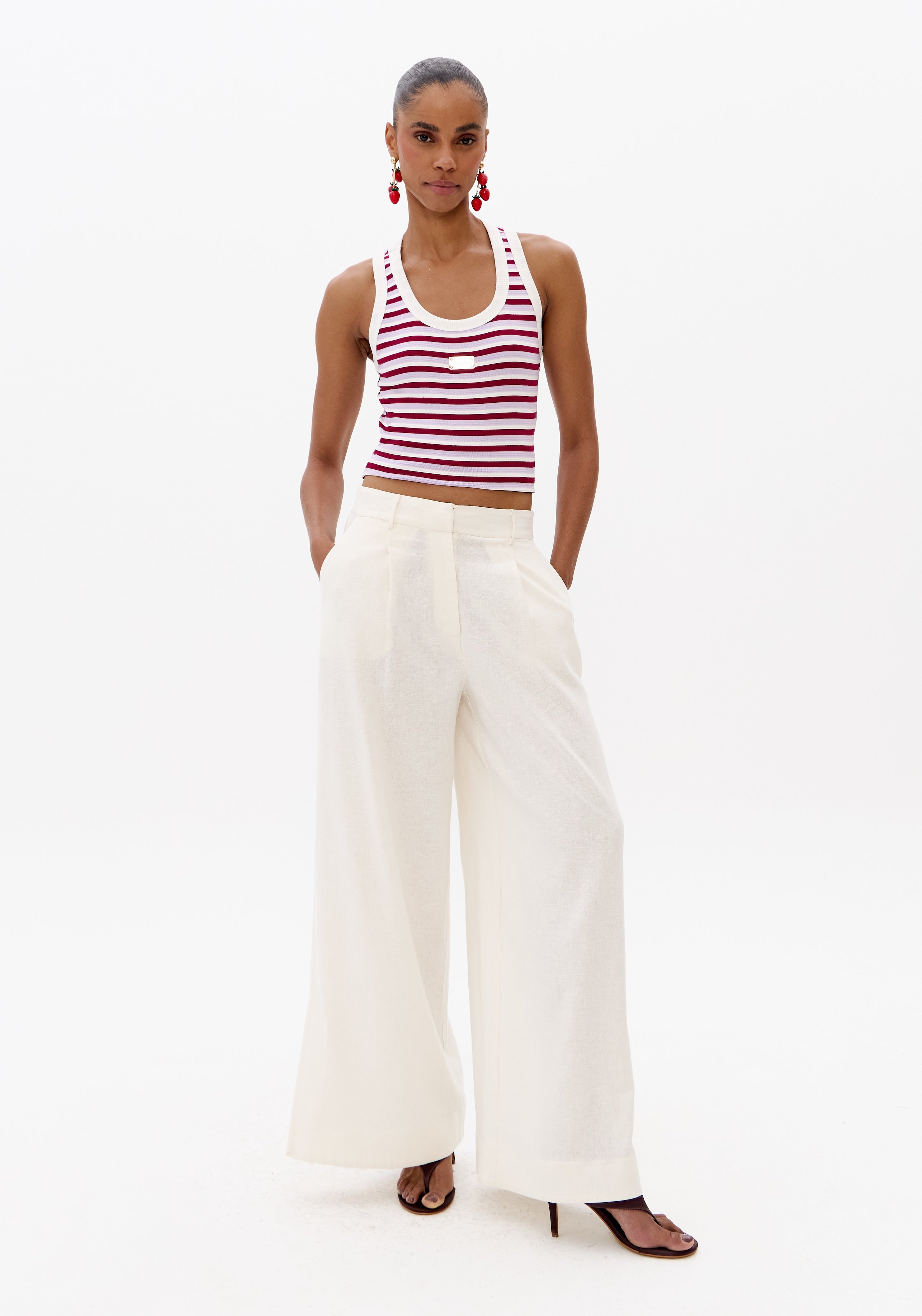 LP Pink Striped Tank Top