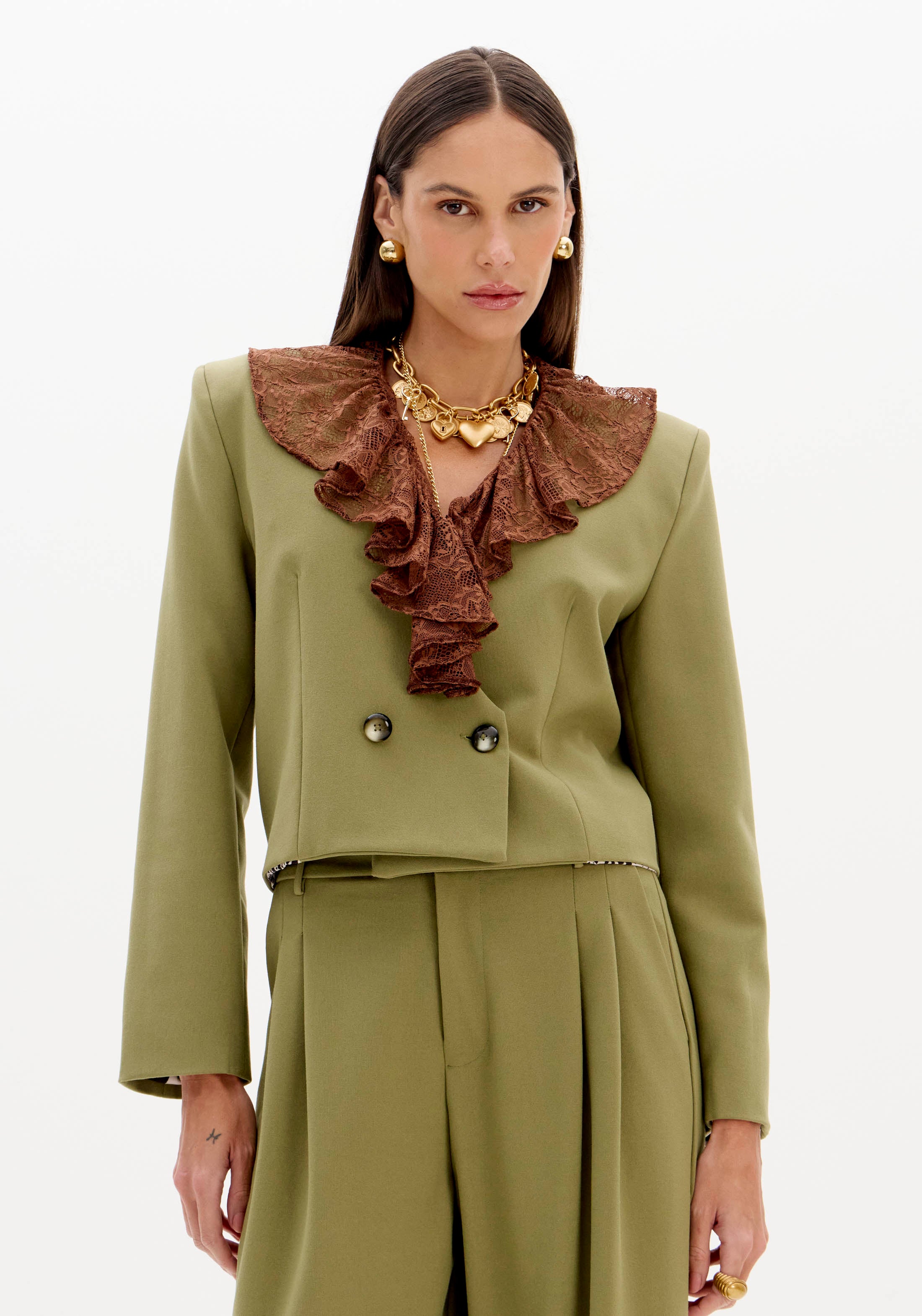 LP Green Blazer Set