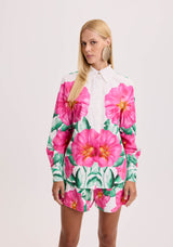 AM Pink Floral Long Sleeve Shirt