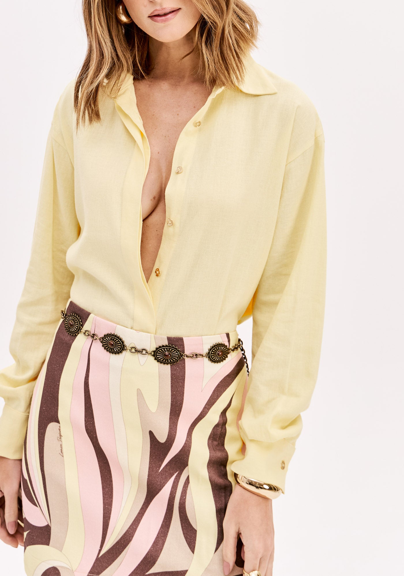 LP Yellow Linen Shirt