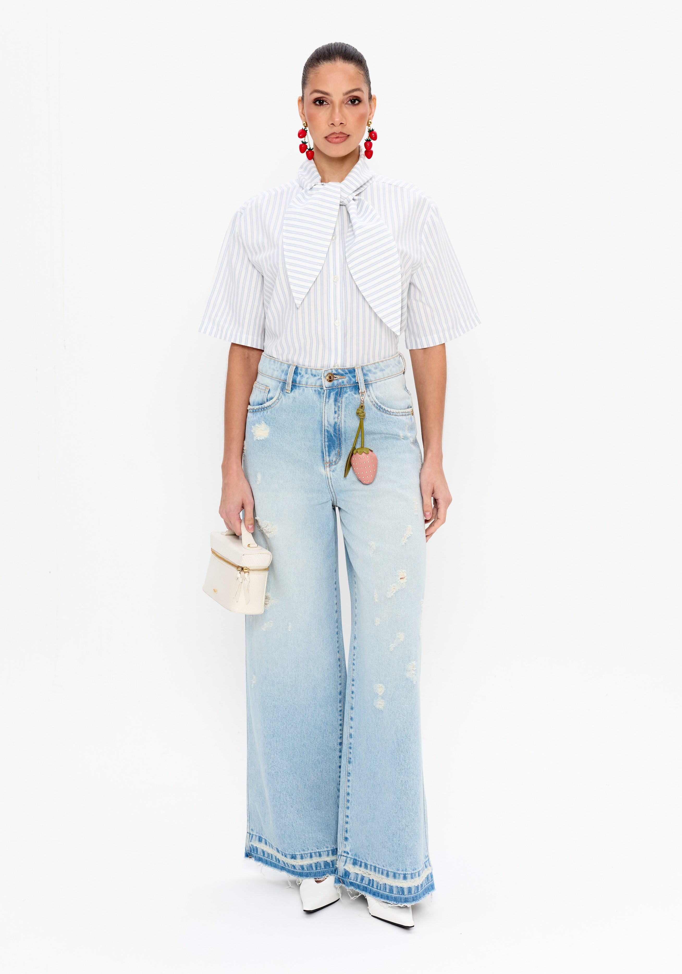 LP White Striped Shirt