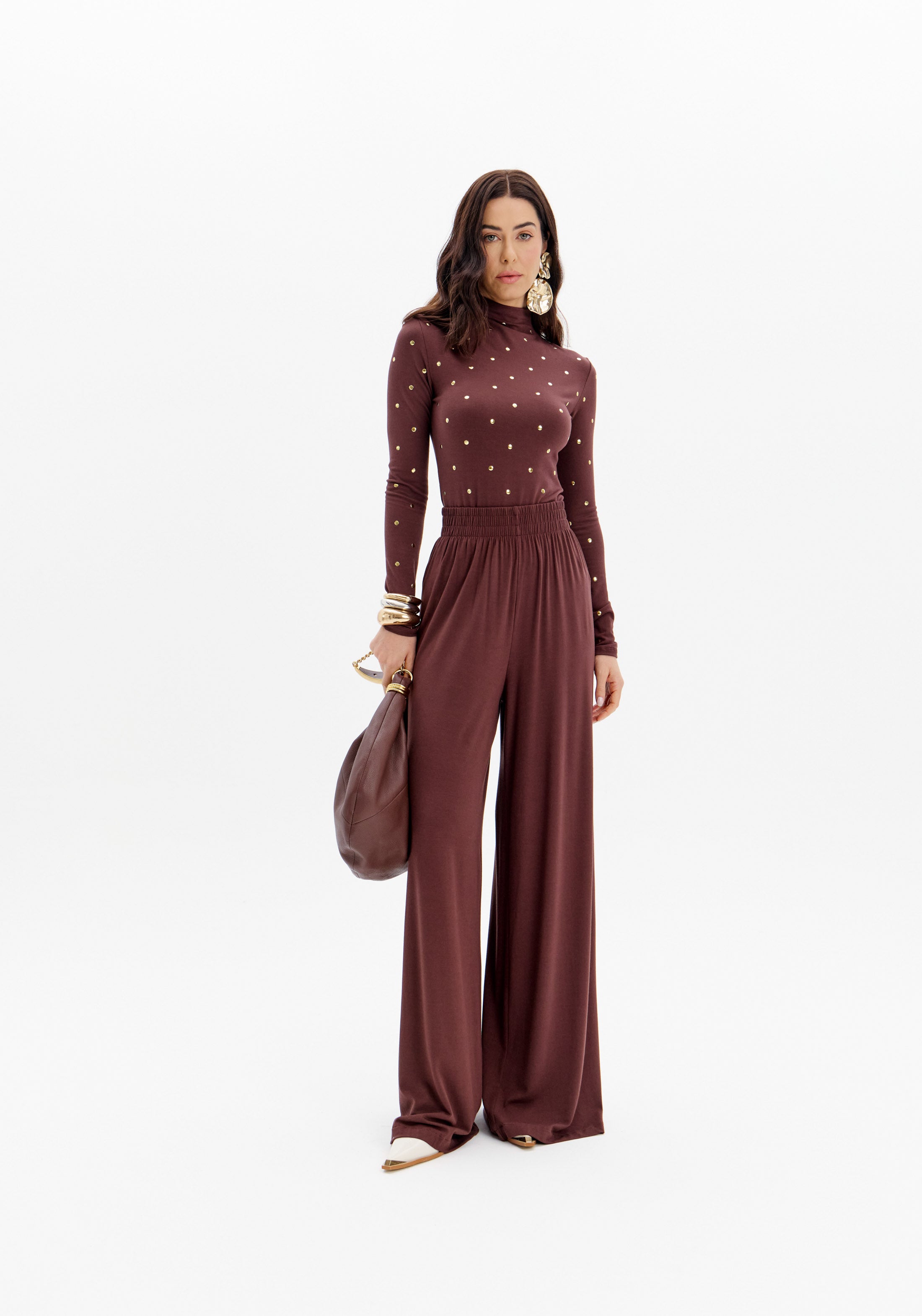 LP Brown Long Sleeve Blouse