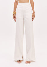 LP High Waisted Straight White Pants