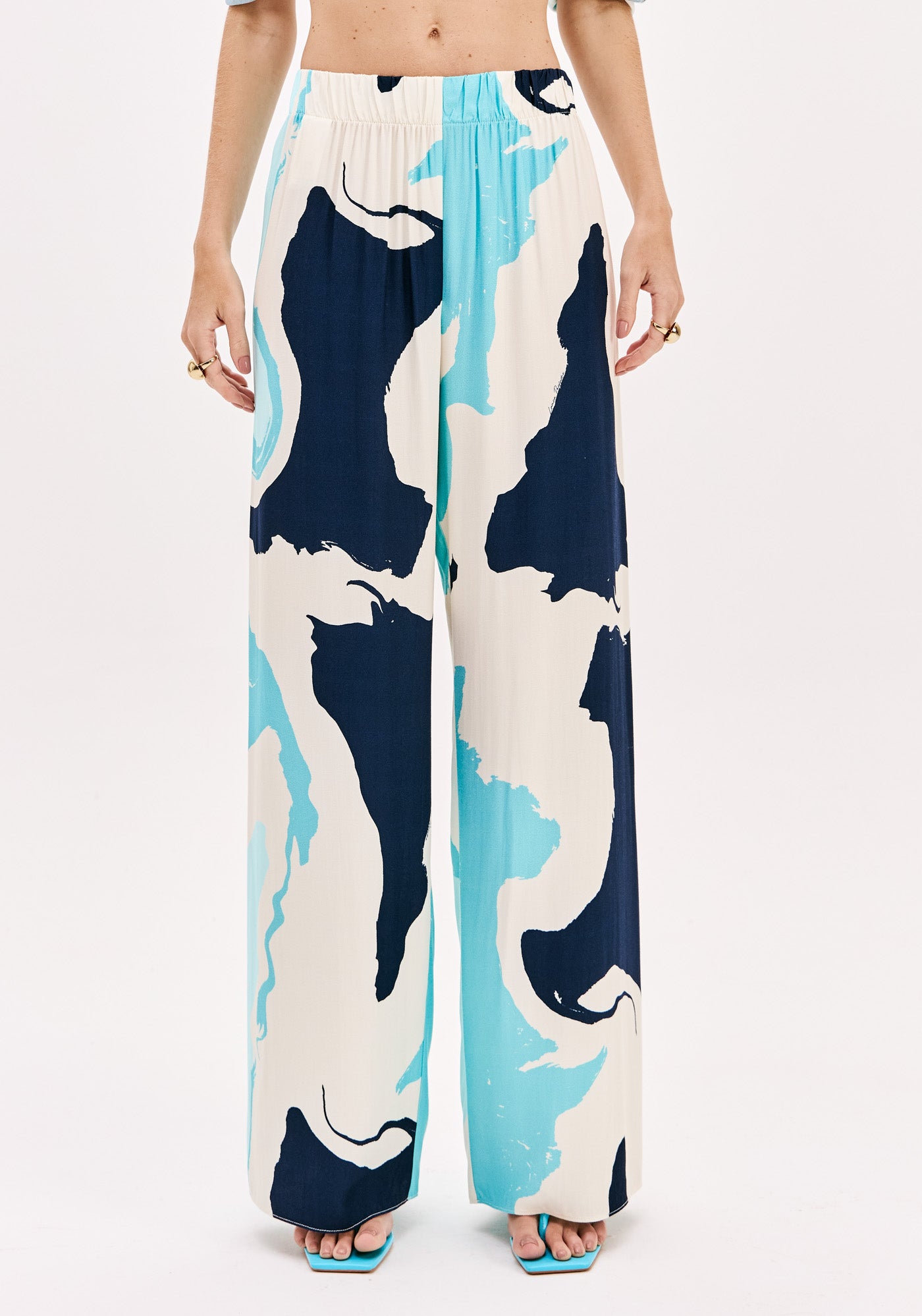 LP Light Blue Printed Pants