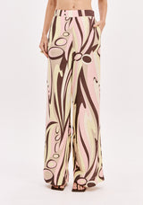 LP Beige Printed Wide Leg Pants