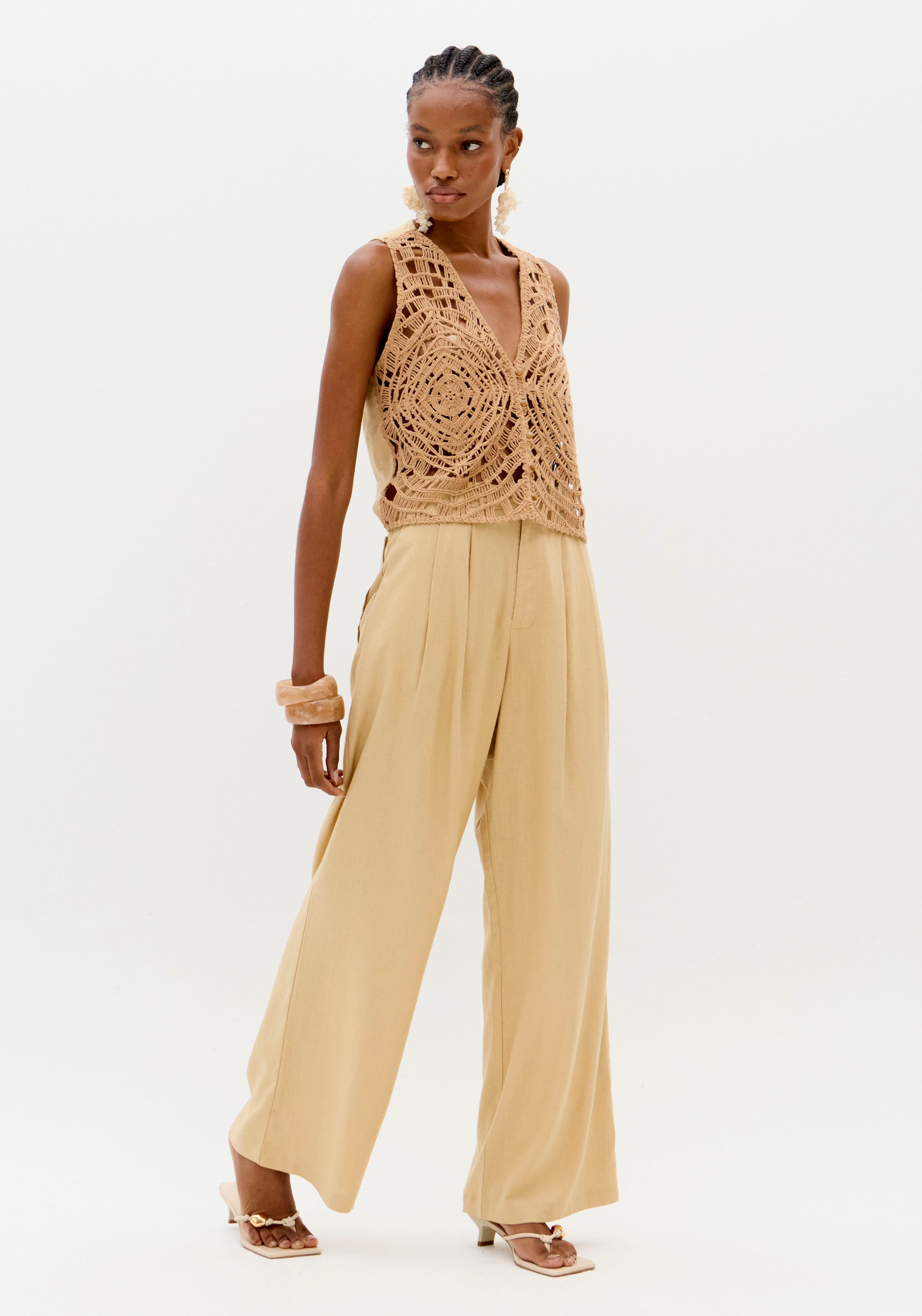 LP Beige Linen Pants