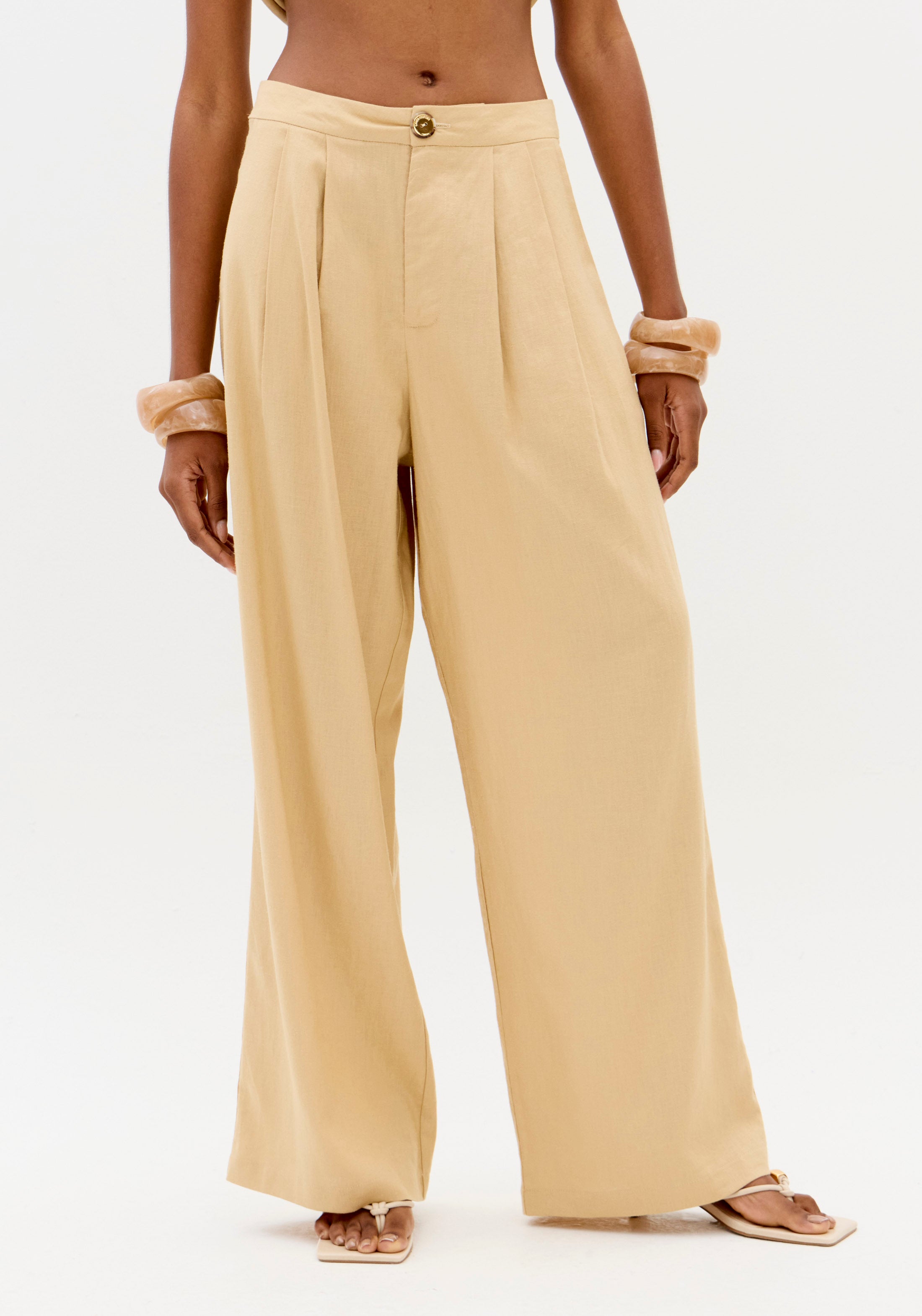 LP Beige Linen Pants