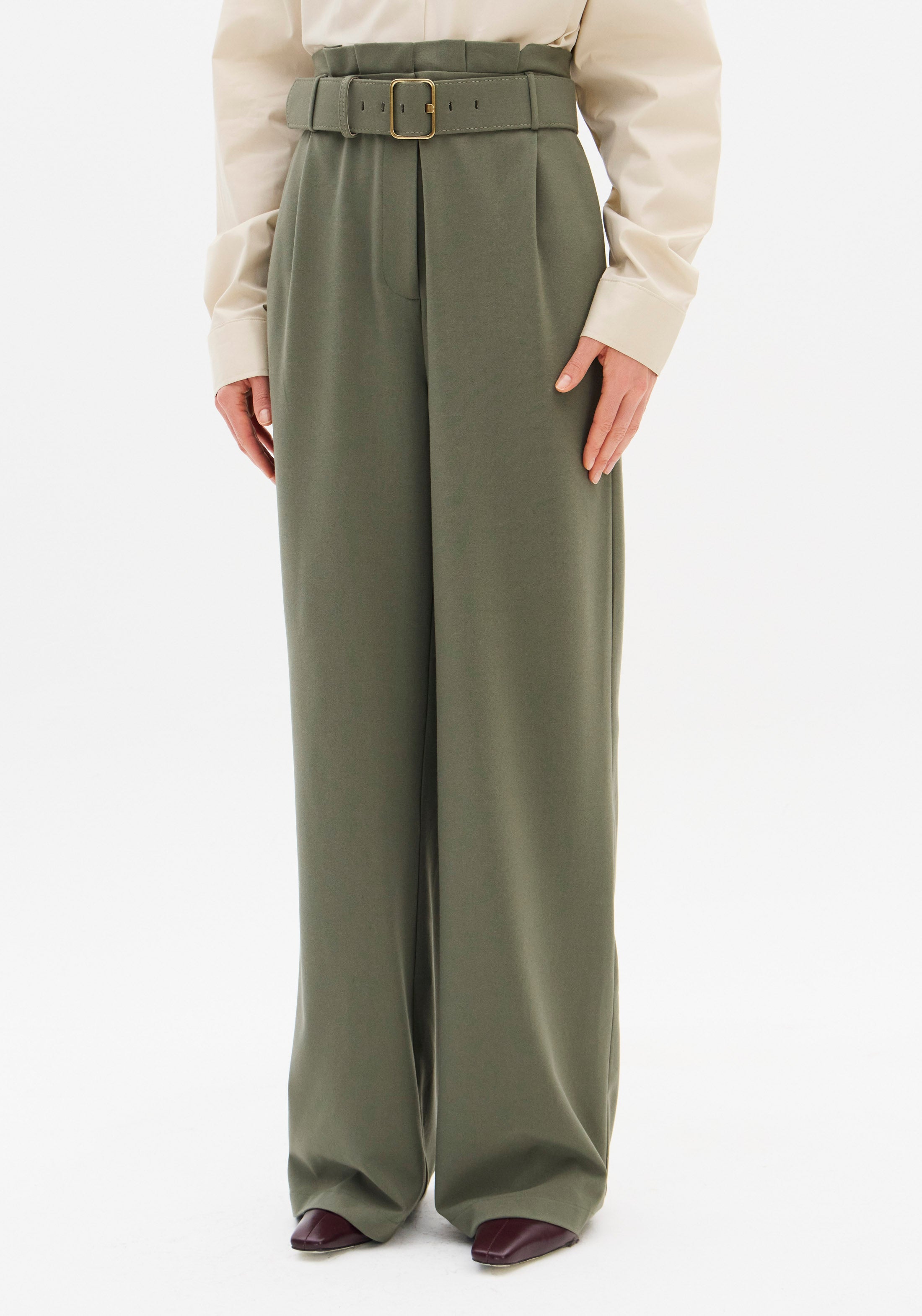 LP Green Pants With Belt