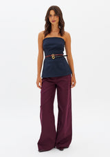 LP Burgundy Wide Leg Pants