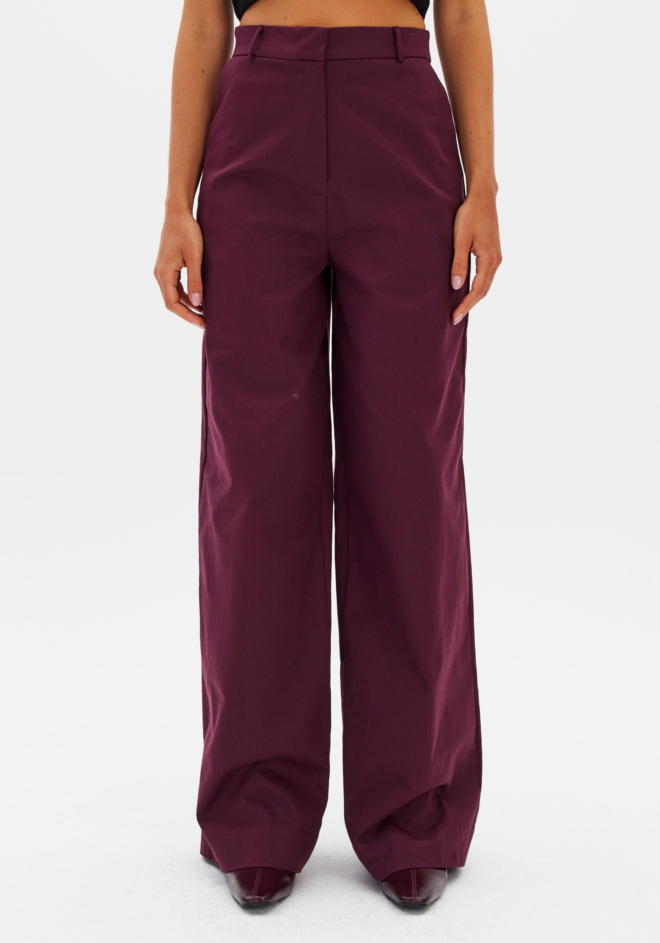 LP Burgundy Wide Leg Pants