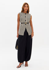 LP White Stripped Vest