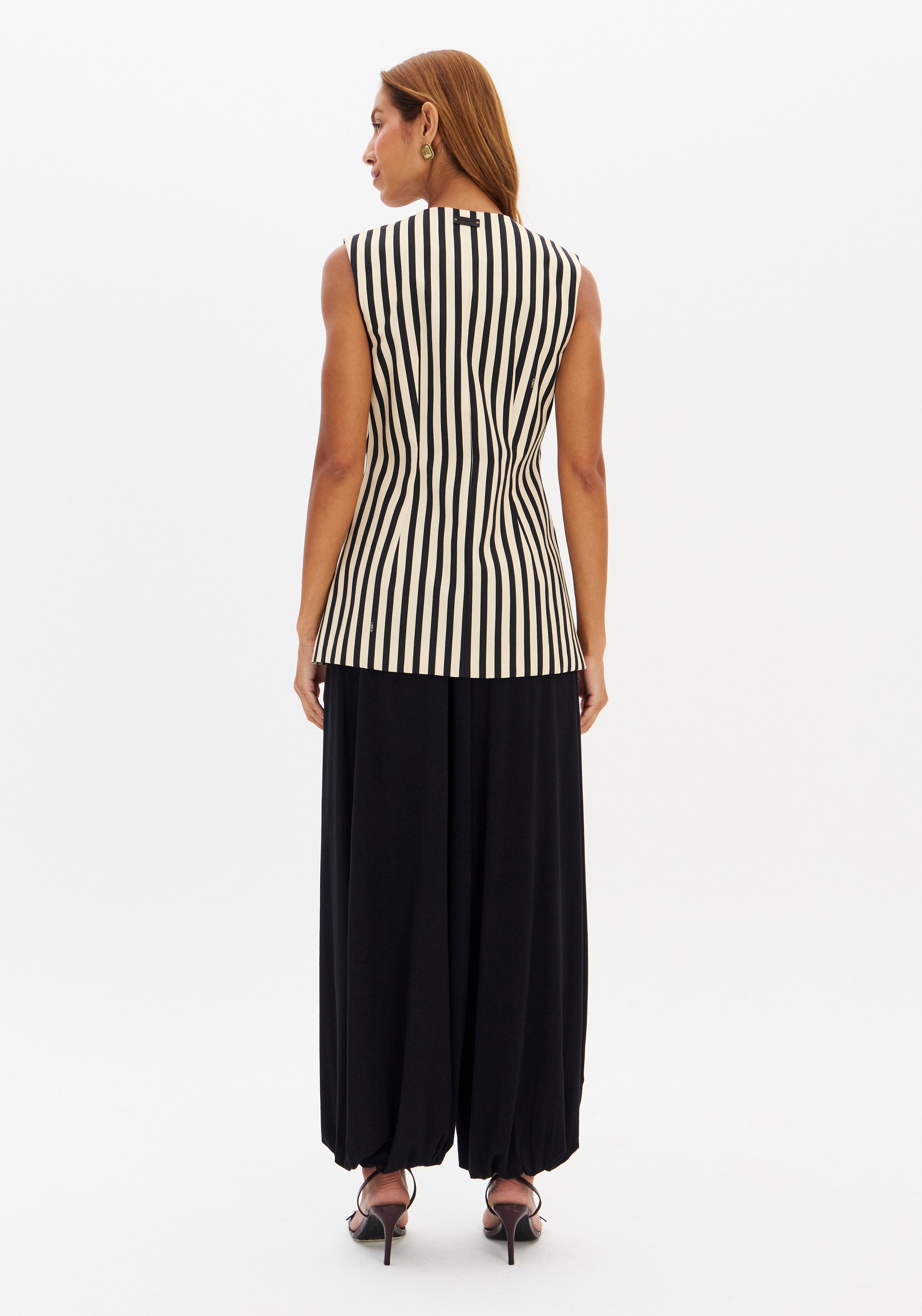 LP White Stripped Vest