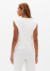 LP White Vest With Gold Buttons