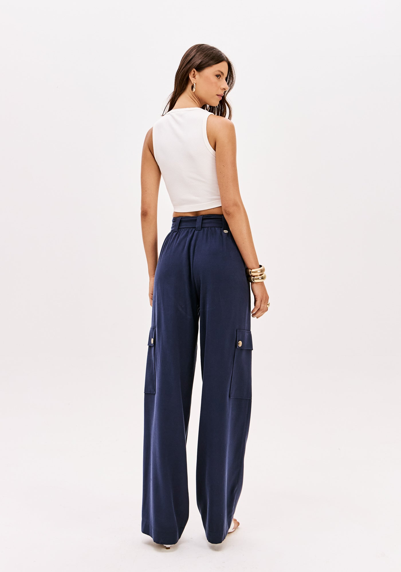 LP Ribbed Sleevelees Croped  Blouse