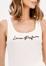 Lp White Sleeveles Tank Top