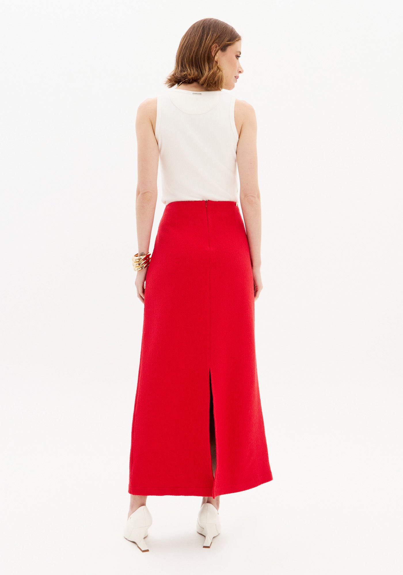 LP Red Midi skirt