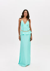 LP Aqua Green Midi Skirt