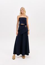 LP Dark Blue Midi Skirt