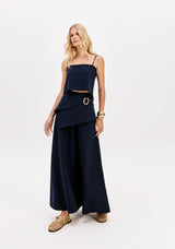 LP Dark Blue Midi Skirt