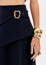 LP Dark Blue Midi Skirt
