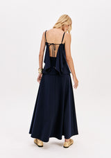 LP Dark Blue Midi Skirt