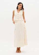 LP Off-White Midi Skirt