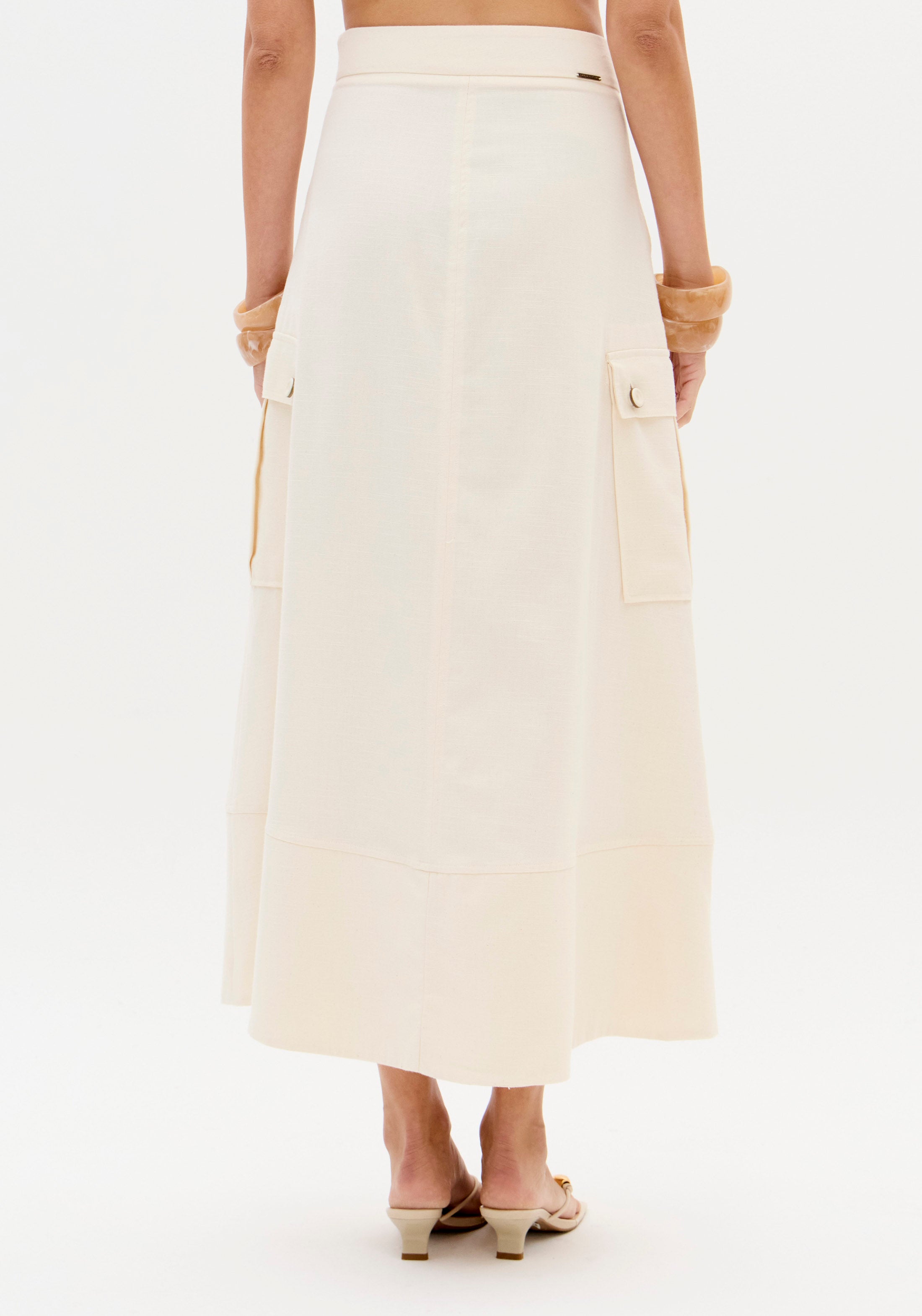LP Off-White Midi Skirt
