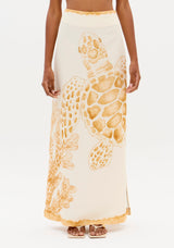 LP Turtle Printed Midi Skirt