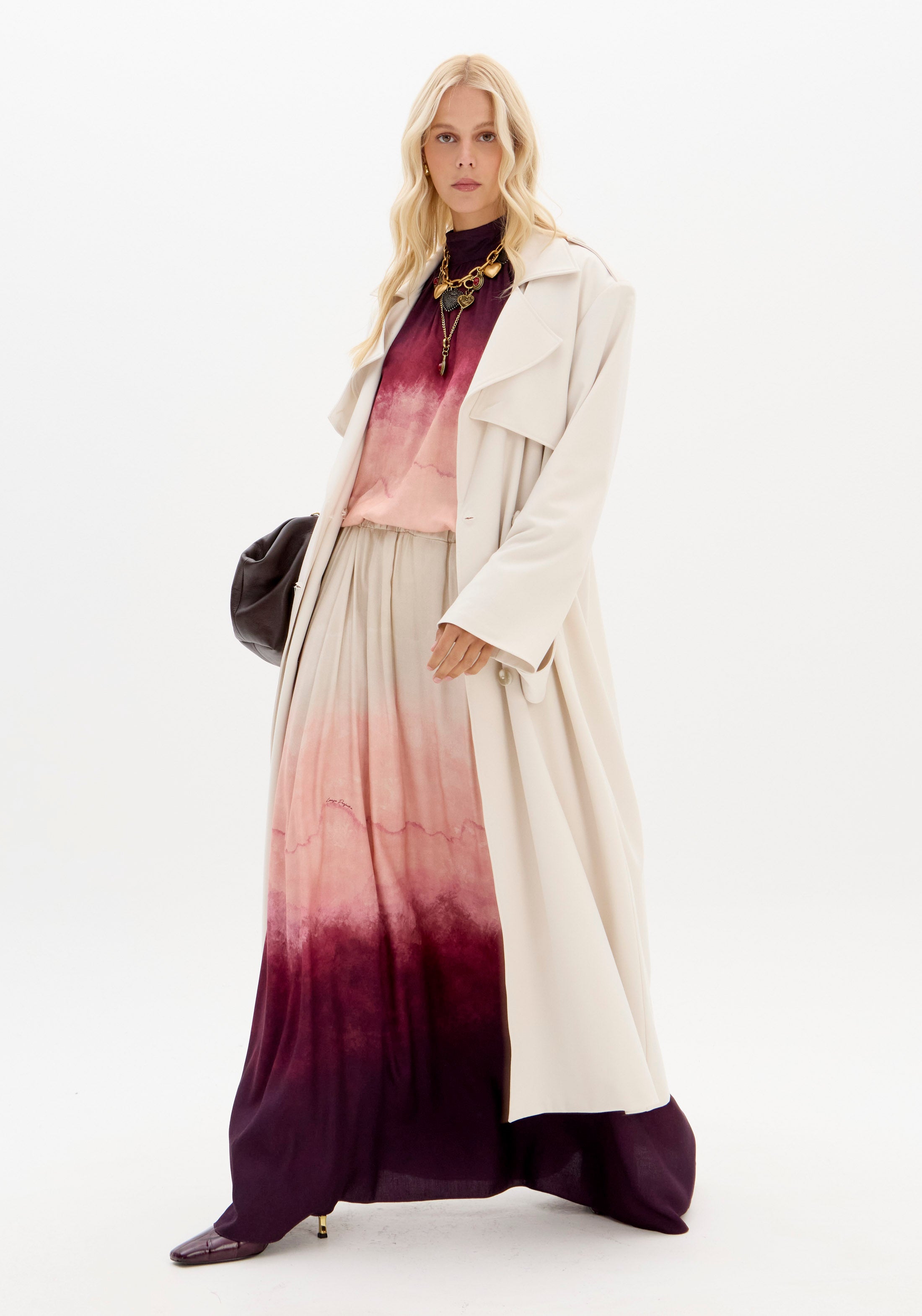 LP Pink Degrade Midi Skirt