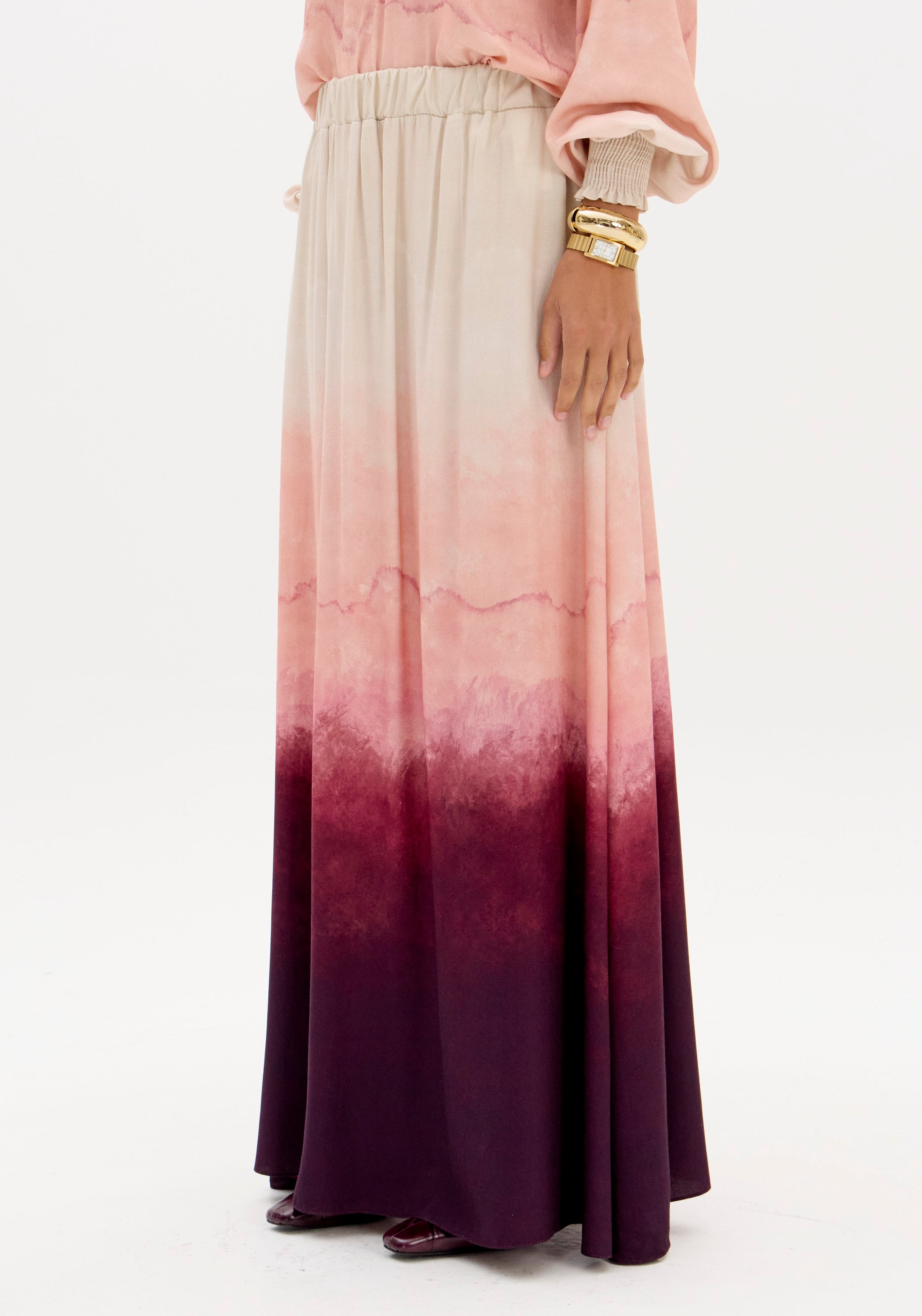 LP Pink Degrade Midi Skirt