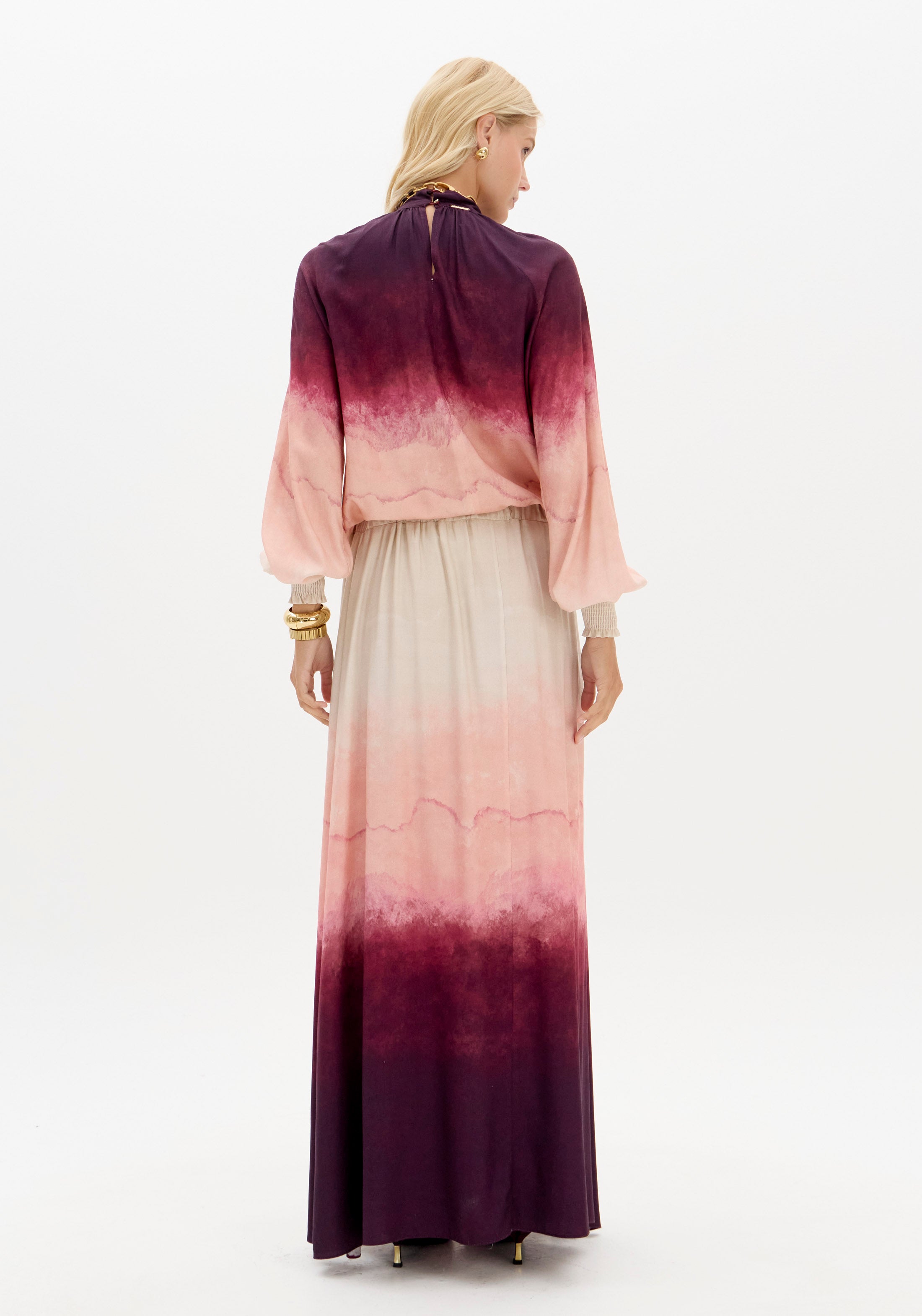 LP Pink Degrade Midi Skirt