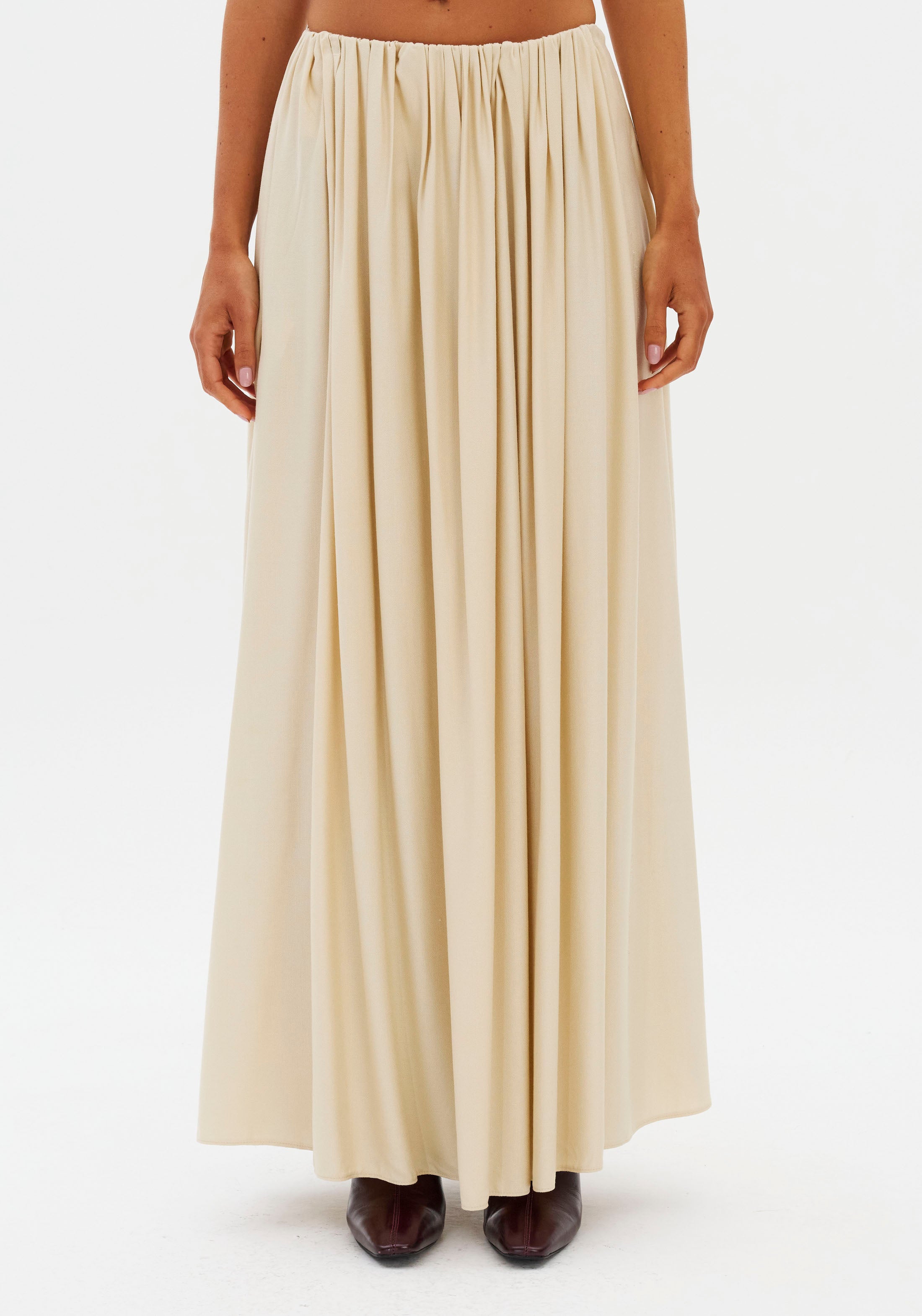 LP Light Beige Midi Skirt