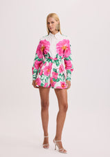 AM Pink Floral Long Sleeve Shirt