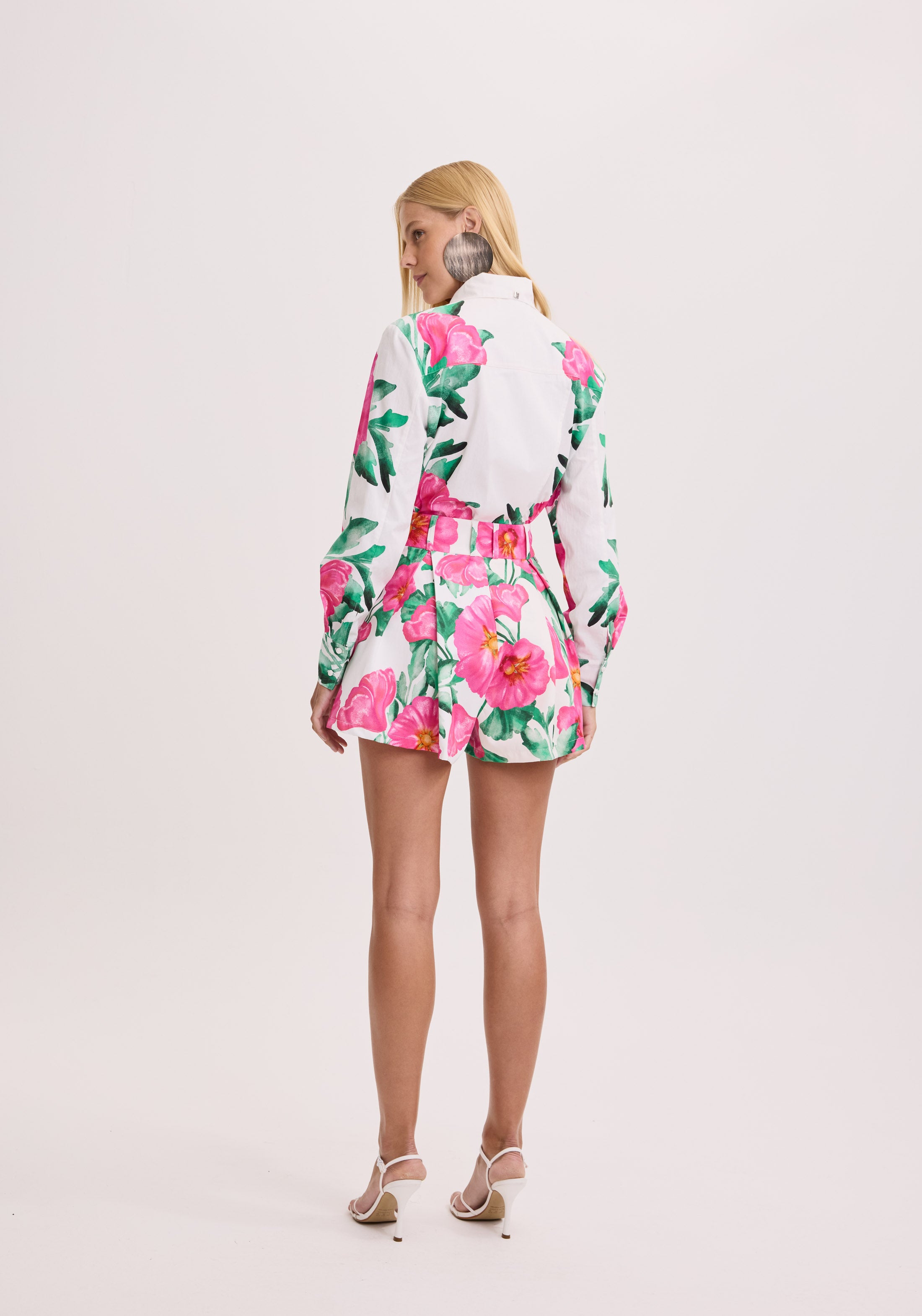 AM Pink Floral Long Sleeve Shirt