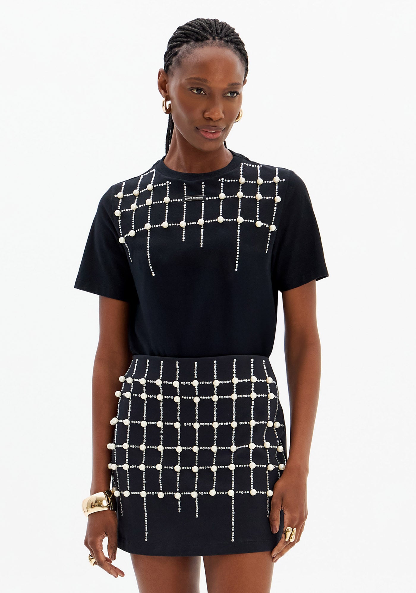 LP Blouse With Rhinestones