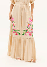 AM Embroidered Long Chemise Dress