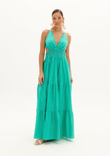 AM Teal Long Dress