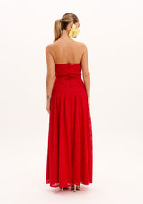 LP Red Lace Long Dress