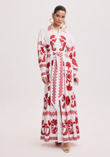 AM Printed Long Chemise Dress