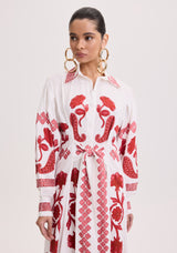 AM Printed Long Chemise Dress