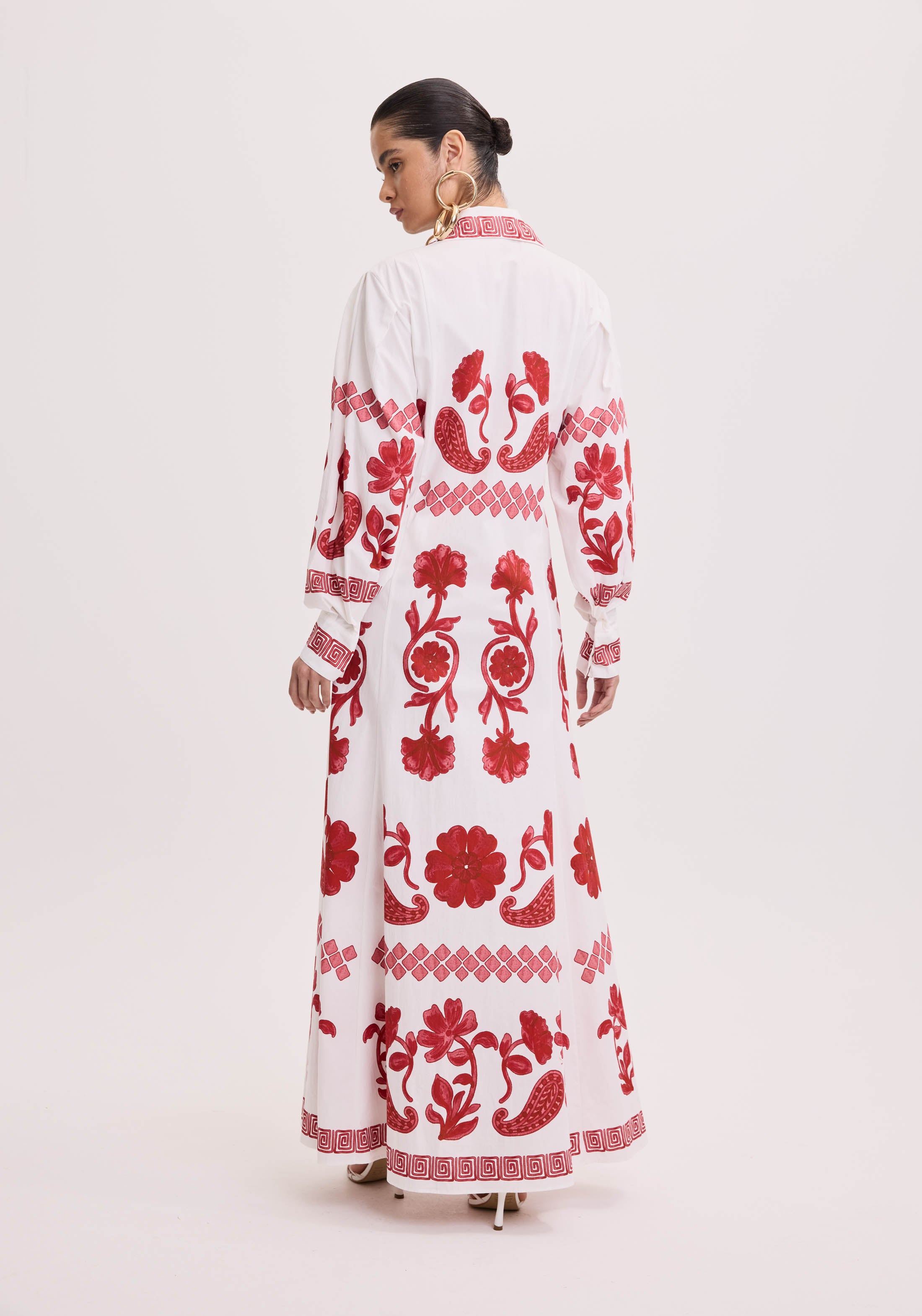 AM Printed Long Chemise Dress