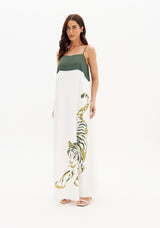 LP Midi White Printed Dress