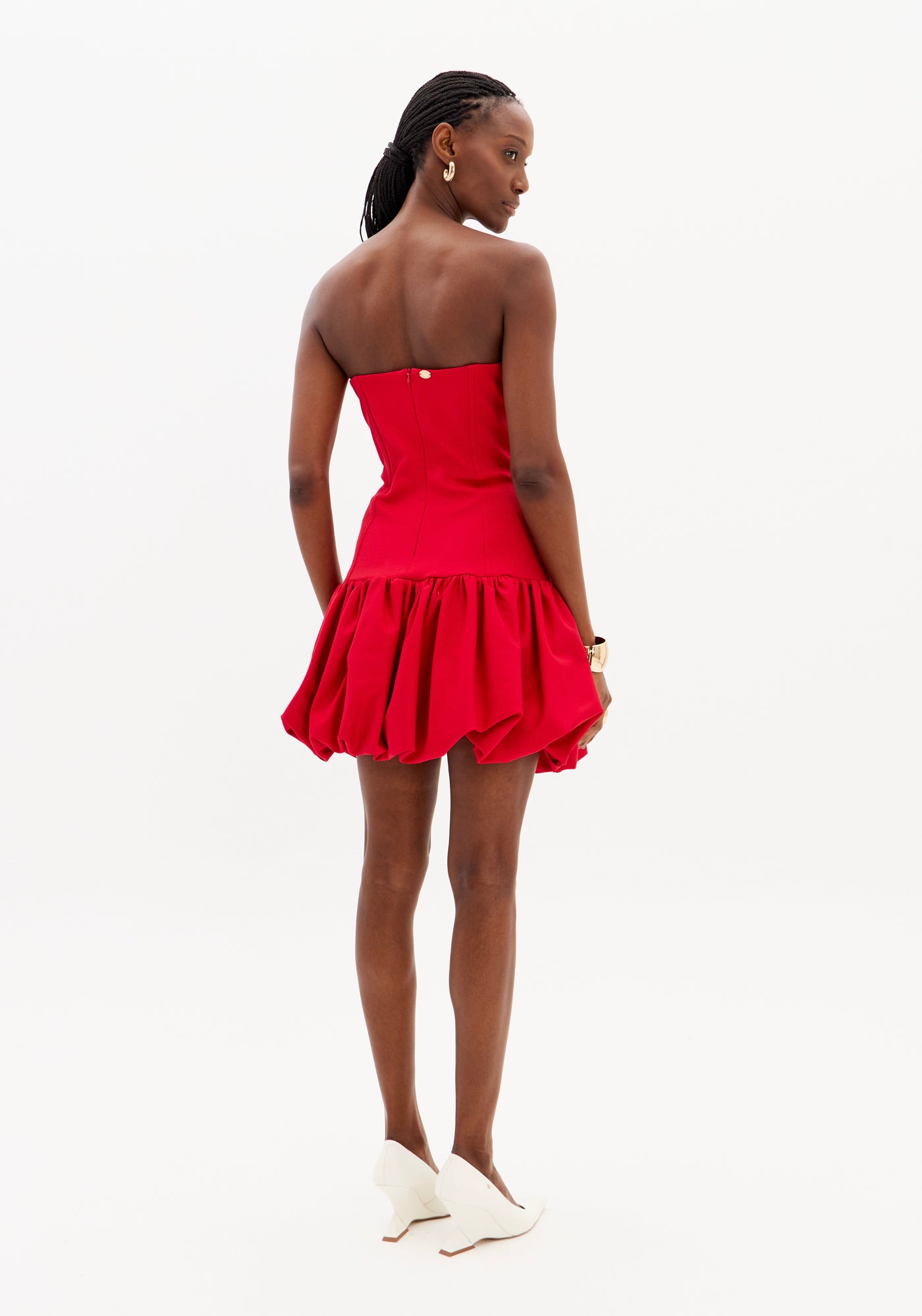 LP Red Short Balloone Dress