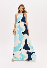 LP Light Blue Long Printed Dress
