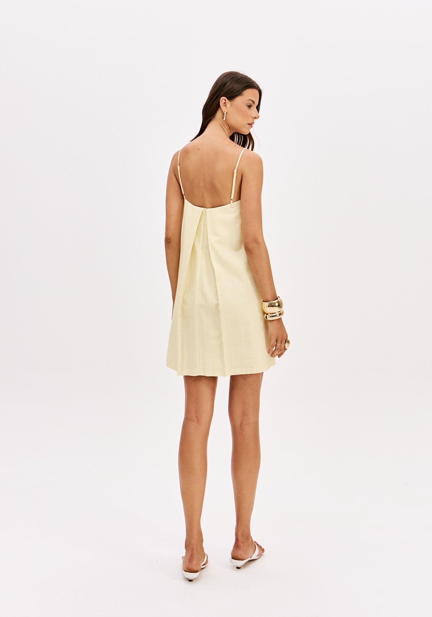 LP Yellow Short Printed Dress