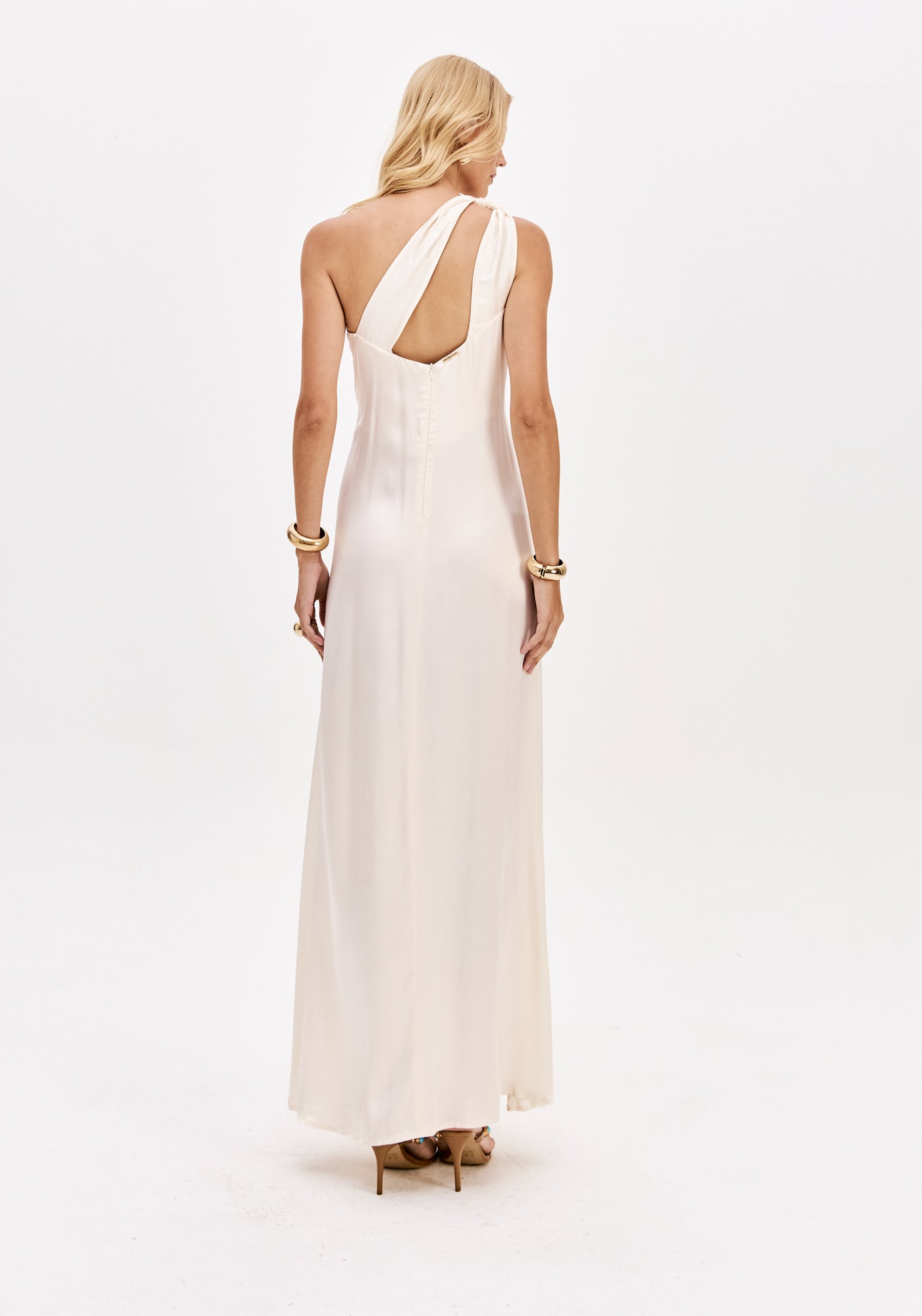 LP Long White One Shoulder Dress