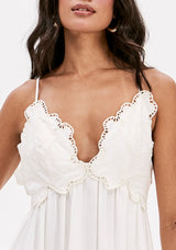 LP White Linen long Dress
