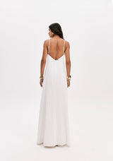 LP White Linen long Dress